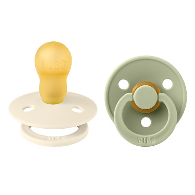 Набор пустышек латексных Colour 2 шт от 18 месяцев Ivory/Sage Bibs 130241 1